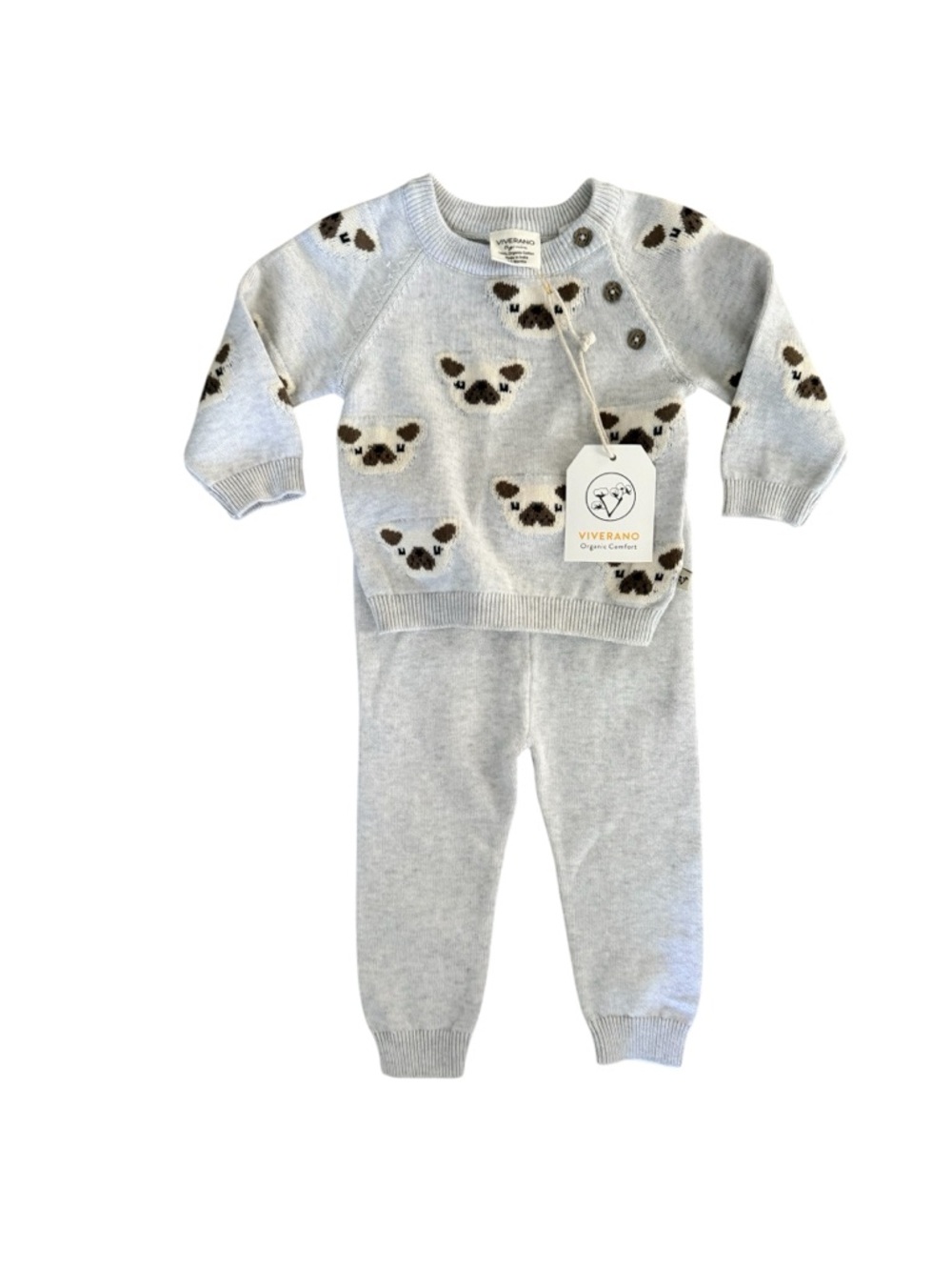 Frenchie Puppy Organic cotton set NEW WITH TAGS
